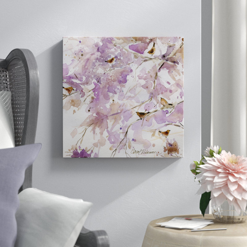 «Lavender Spring II», reproduction de peinture à l'huile sur toile tendue, H 16 po x l 16 po x P 1,5 po