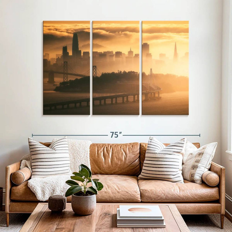 Sireci San Francisco Sunset Fog, 42" H x 65" W