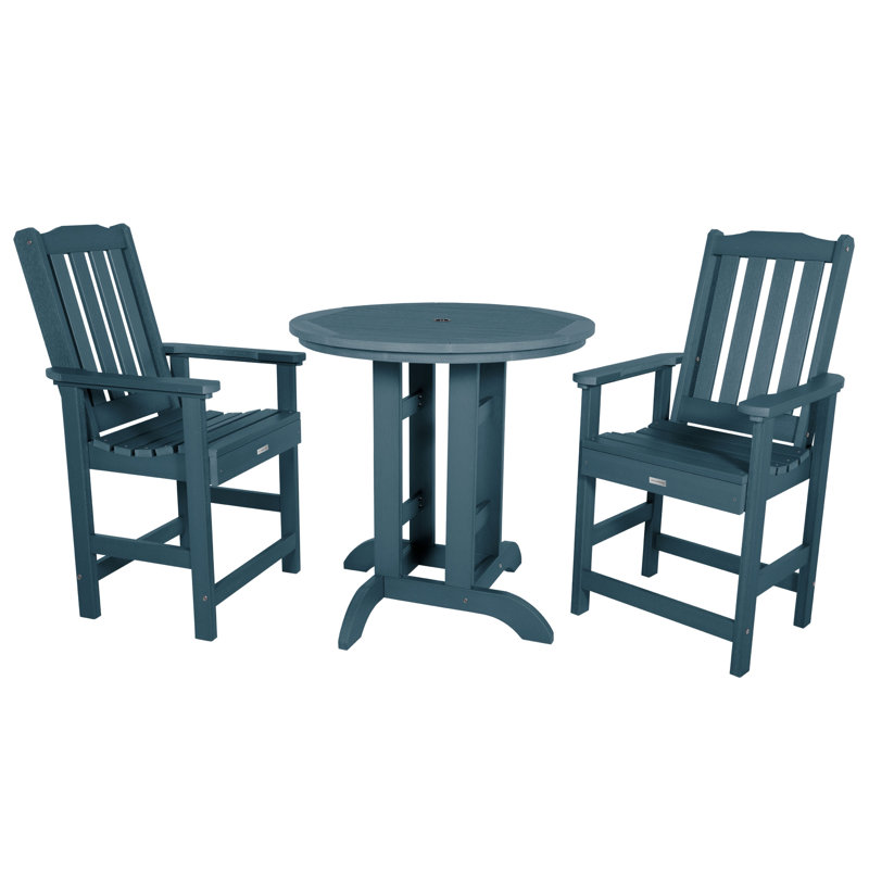 Ensemble de salle à manger à hauteur de comptoir pour 2 personnes 36 po Arbnora, Bleu Nantucket