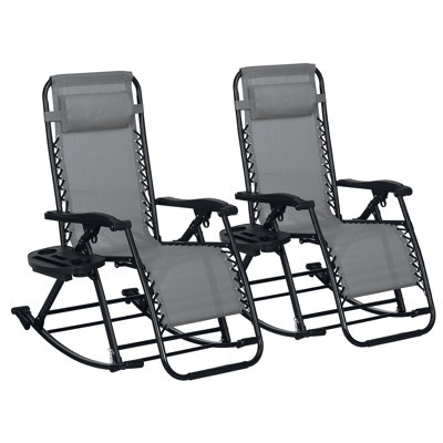 2 Pieces Outdoor Rocking Chairs