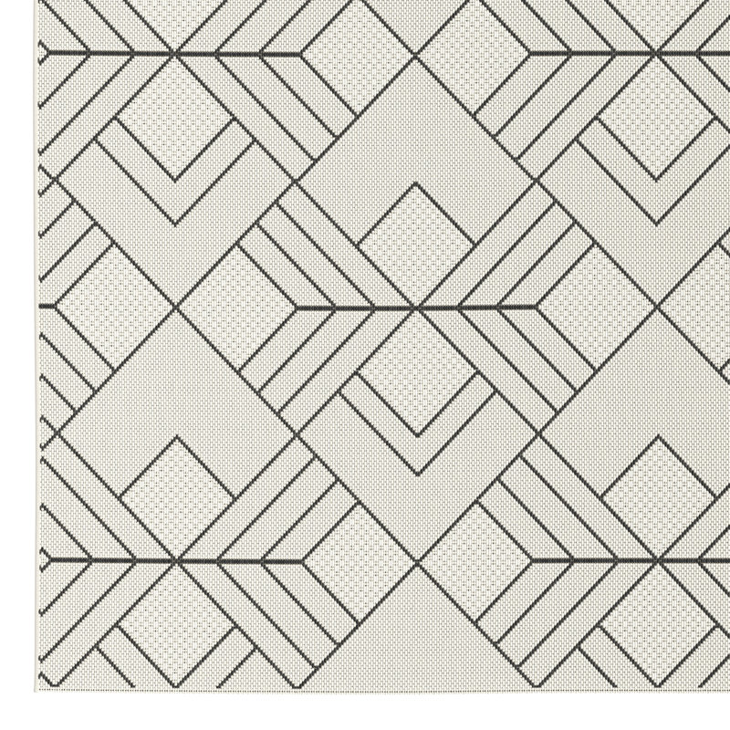 Hermes Geometric Flatweave Area Rug, Rectange 80 x 150cm