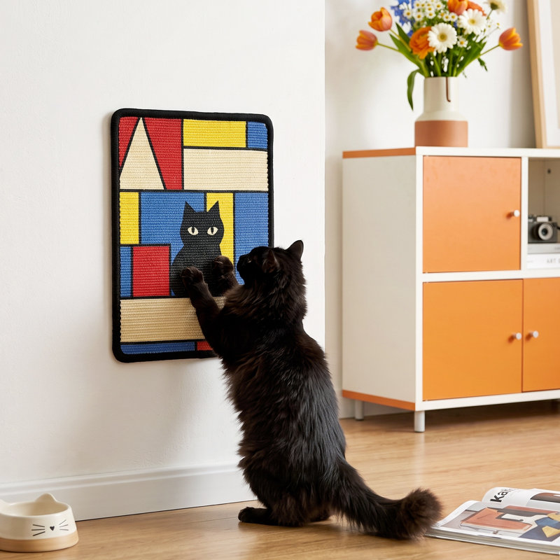  Grattoir pour chat mural en sisal