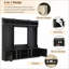 Hall Tree Farmhouse 4-en-1 avec banc, patères et amp; Tablettes réglables, | Panneau de particules | Portemanteaux-9153075