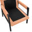 Fauteuil orange en chenille - conception de style Mid-Century, coussin de dossier amovible, siège d'appoint moderne à structure en bois robuste, assise et dossier moelleux-428162610