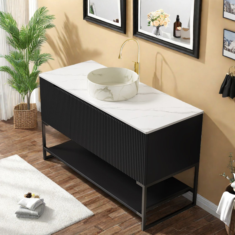 Meuble-lavabo moderne (doit inclure à la fois le meuble-lavabo et le lavabo)