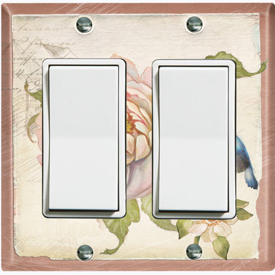 Patterned 2 - Gang Toggle Light Switch Standard Wall Plate