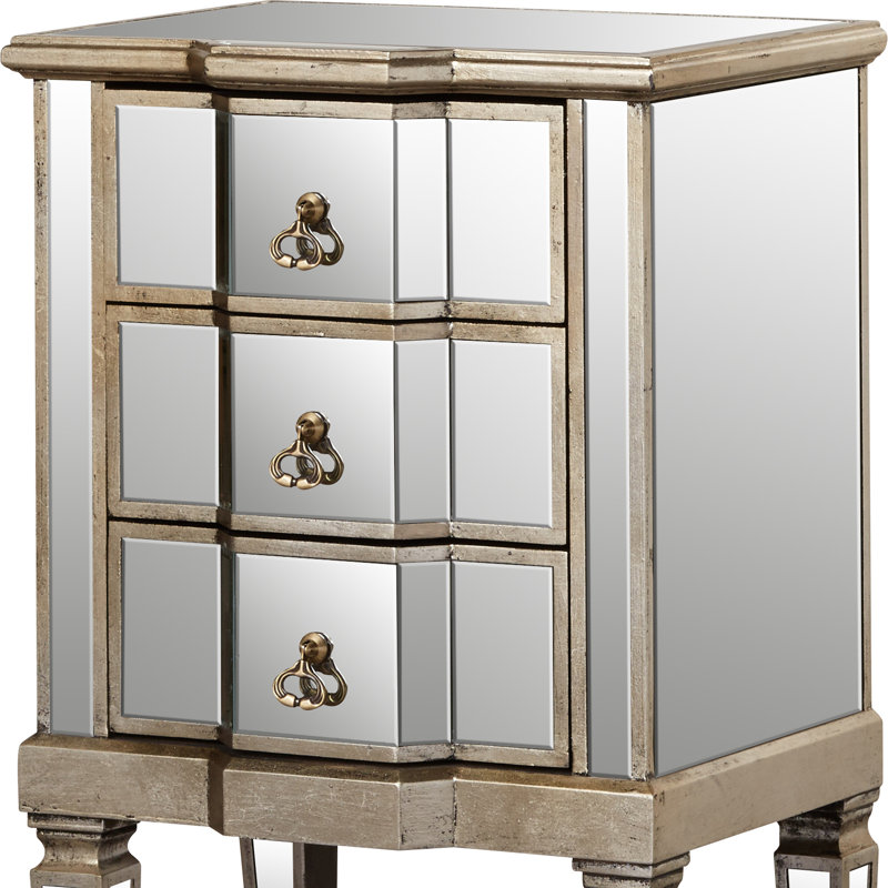 Desdemona 48cm W Solid Wood Bedside Table