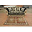 Tapis Oushak en laine fait main, style tribal transitionnel, orange.