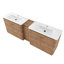 Meuble-lavabo sur pied 92 po avec lavabo en céramique blanche 92 po-730636675