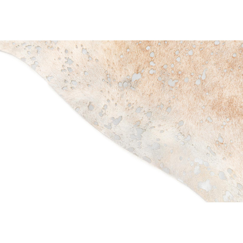 Tapis carré beige et argent Jack