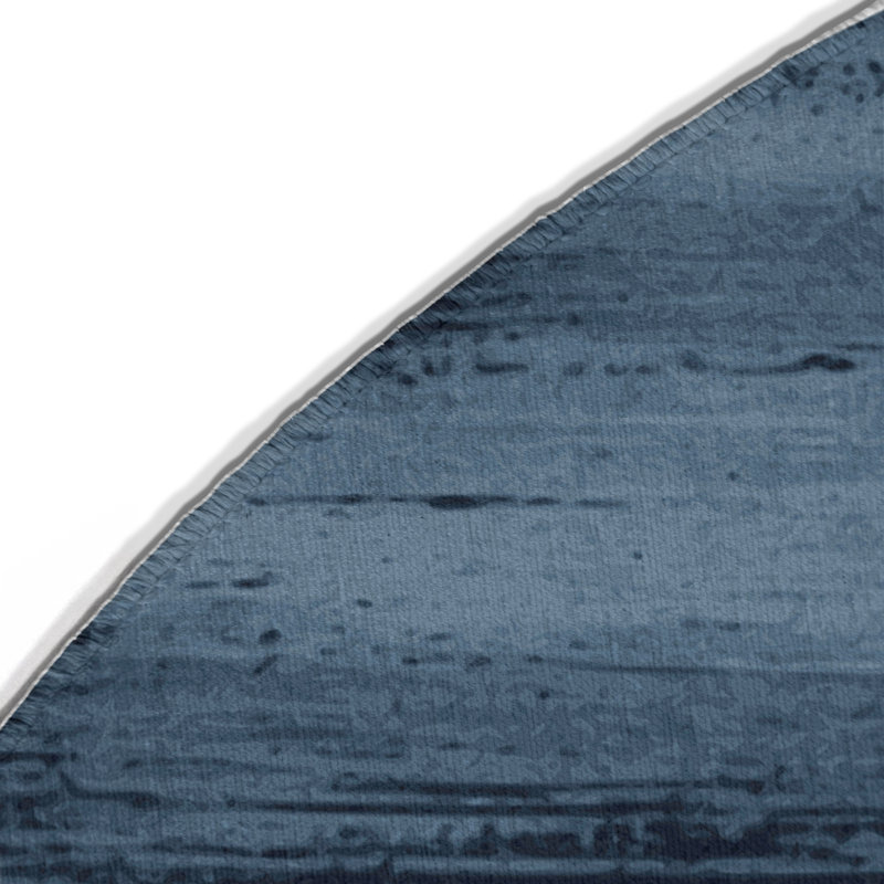 Watercolor Gray Indoor and Outdoor Area Rug, Round 5'