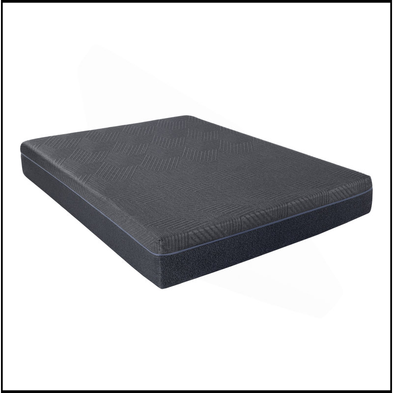 Matelas en mousse viscoélastique infusée de gel de thé vert 11 pouces, gris, matelas dans une boîte, Lit double