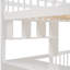 Lit double superposé double au-dessus d'un lit simple blanc avec espace de rangement efficace - idéal pour les besoins des frères et sœurs intégrés et espace d'étude parfait pour toute chambre à coucher