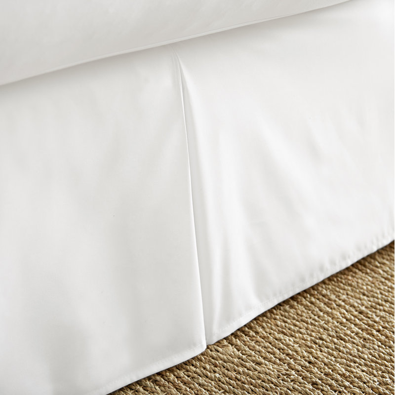 White Queen Cotton Polyester Minimalist Bed Skirt Panel