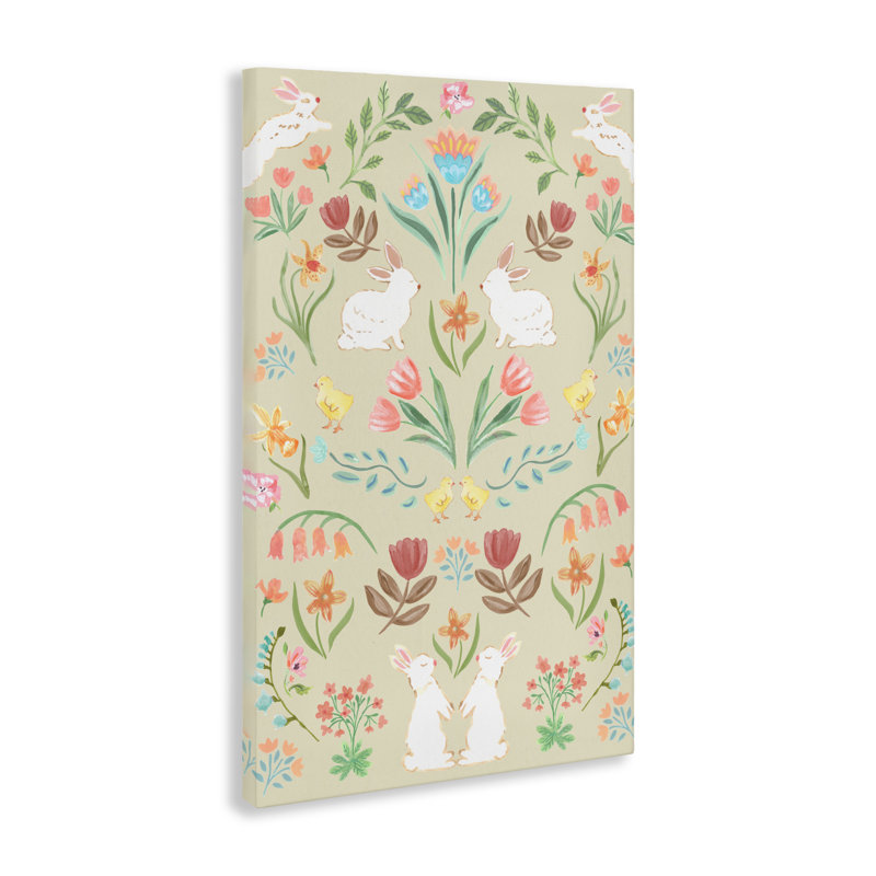 Toile symétrique de Pâques, conception par Corinne Haig, H 24 po x l 16 po