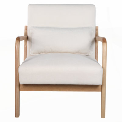Mid Century Modern Armchair, Accent Chair with Solid Wood Frame