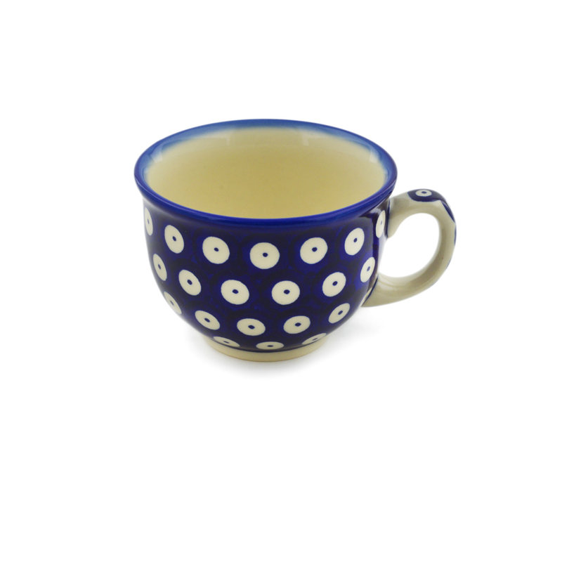 Tasse à thé lustré Peacock, Paon aux yeux bleus