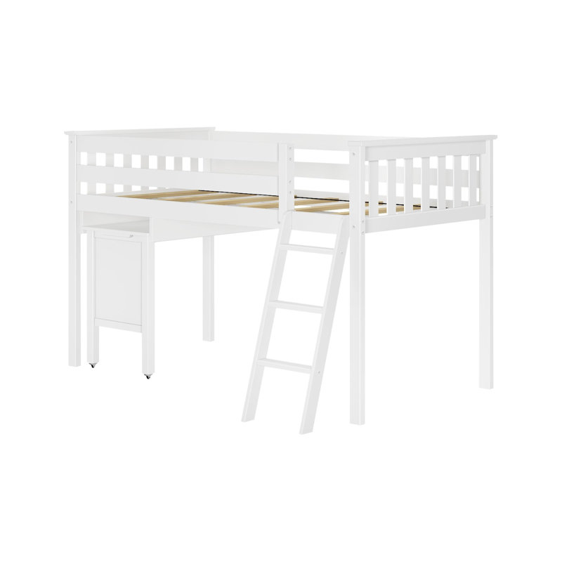 Lit mezzanine en bois massif Dirrick par Harriet Bee, Blanc