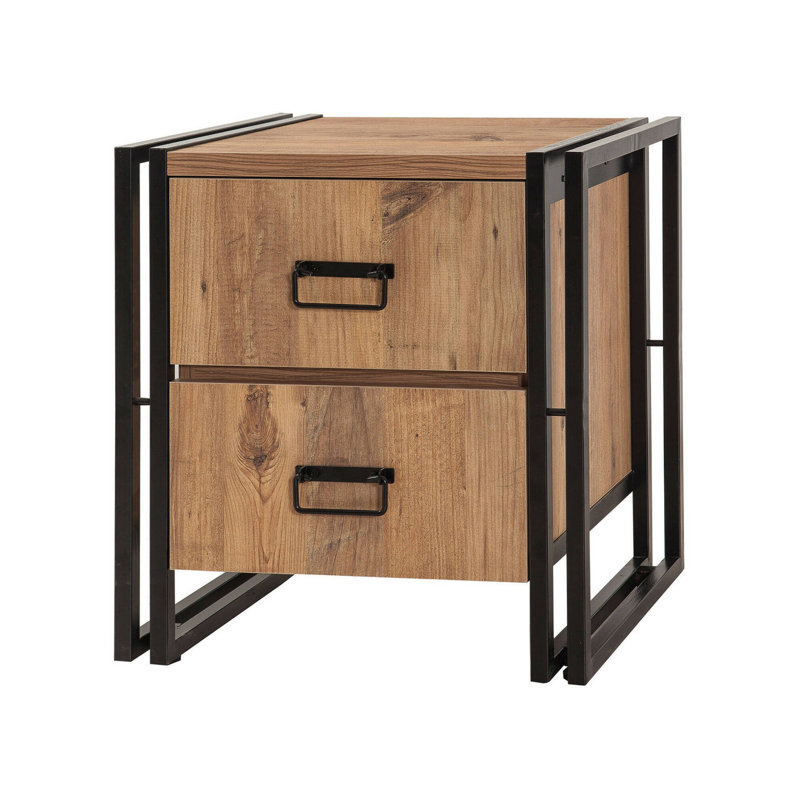 Yahya 52cm W Manufactured Wood Bedside Table