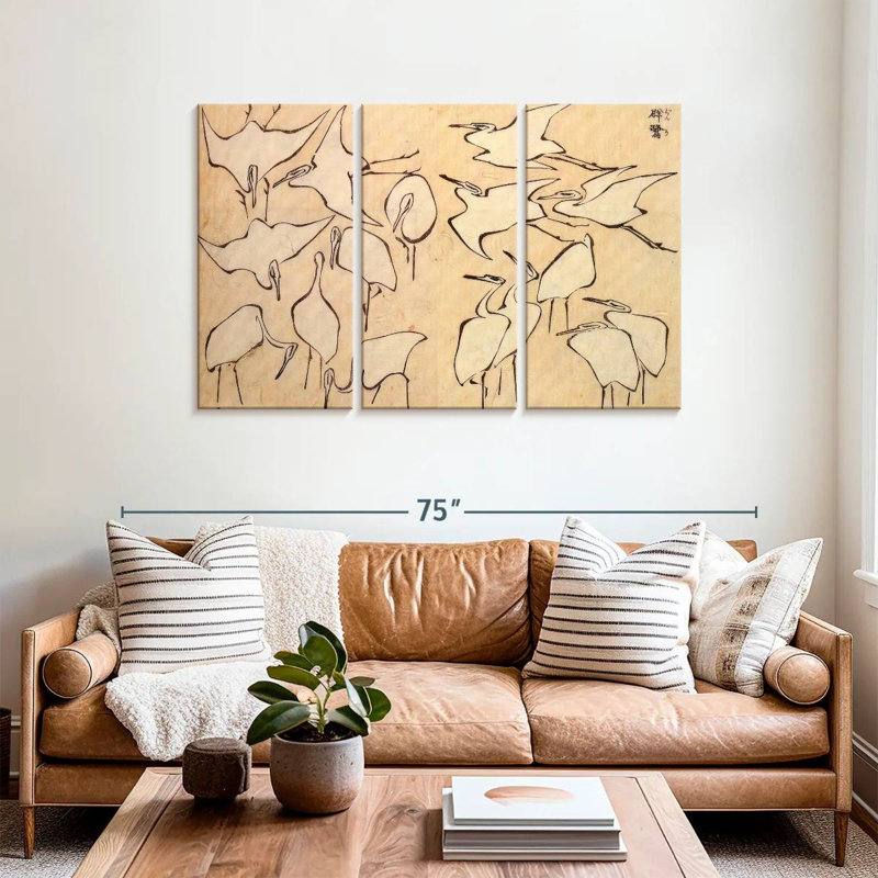 Brampt Egrets From Quick Lessons, 36" H x 57" W