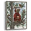 «Lumberjack Bear Pine Tree Coffee Break», reproduction encadrée - bois massif