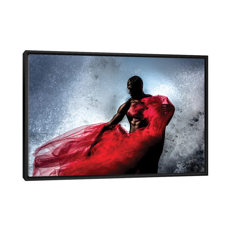 «Fire and Water», impression sur toile, H 18 po x l 26 po x P 1,5 po, Toile avec cadre noir, Pas de tapis