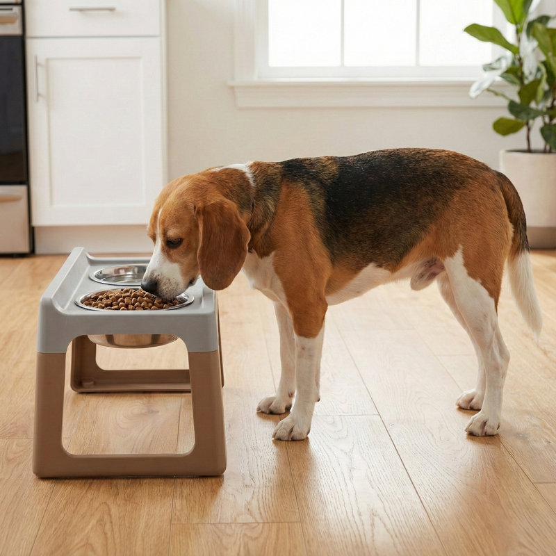 LILLE Elevated Feeder, Mochaccino