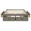 Lit plateforme double avec 6 tiroirs de rangement, conception peu encombrante, rangement facile d'accès, gris antique-1886756594-1886756592