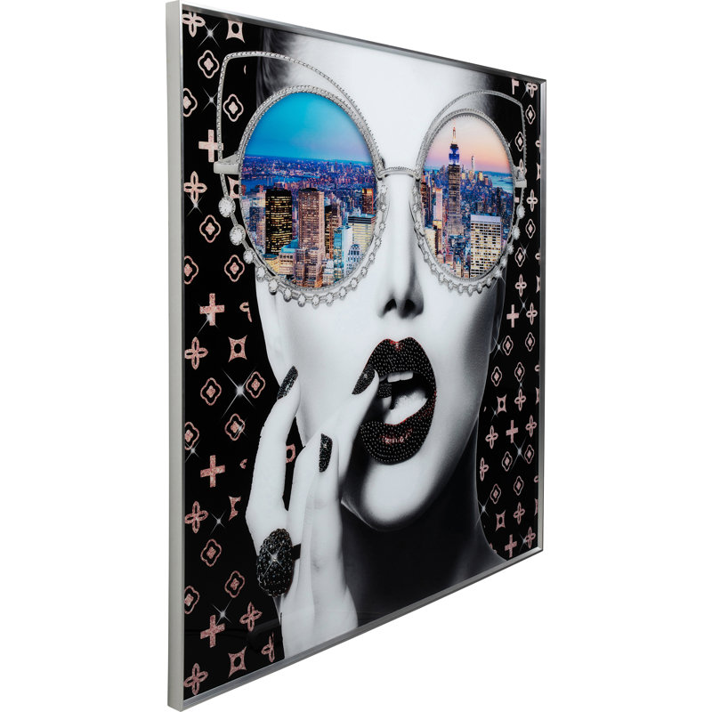 NY View Framed Picture, 120cm H x 120cm W
