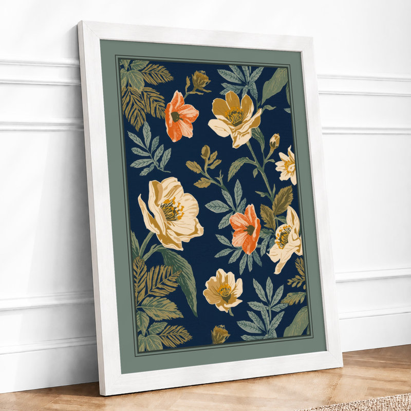 Bloom Botanical - Framed Print, A2 - 59.4 x 42.0 cm, White