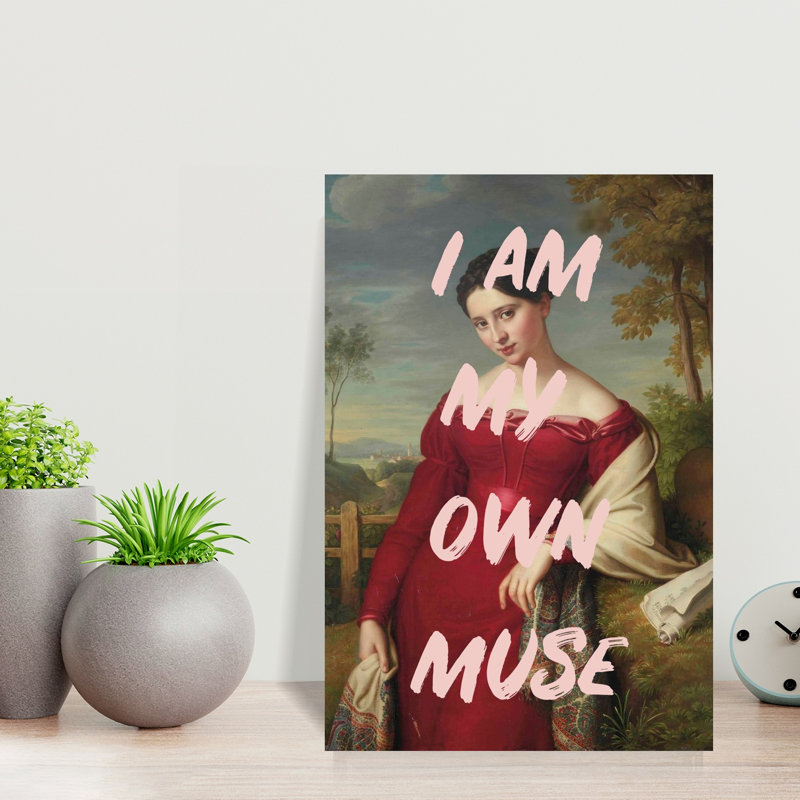I Am My Own Muse Classic Elegant Traditional Landscape Nature Wall Art Print 1 Piece Wrapped Canvas Wall Art