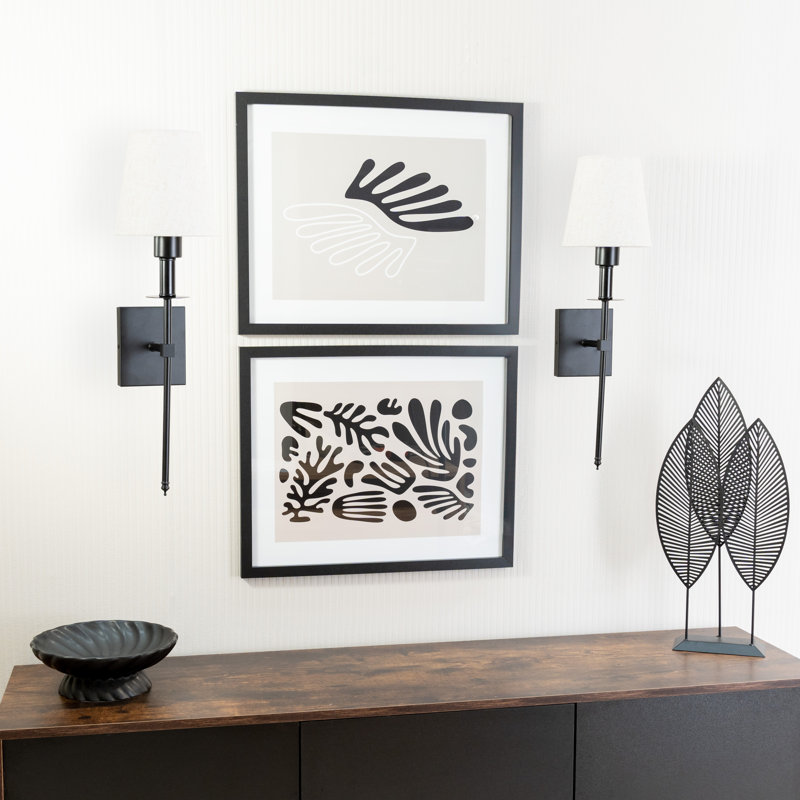 Tagert Plastic LED Flush Mounted Sconce, Matte Black