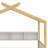 Molik Full Size Wood House Bed with Twin Size Trundle and 4 Shelves