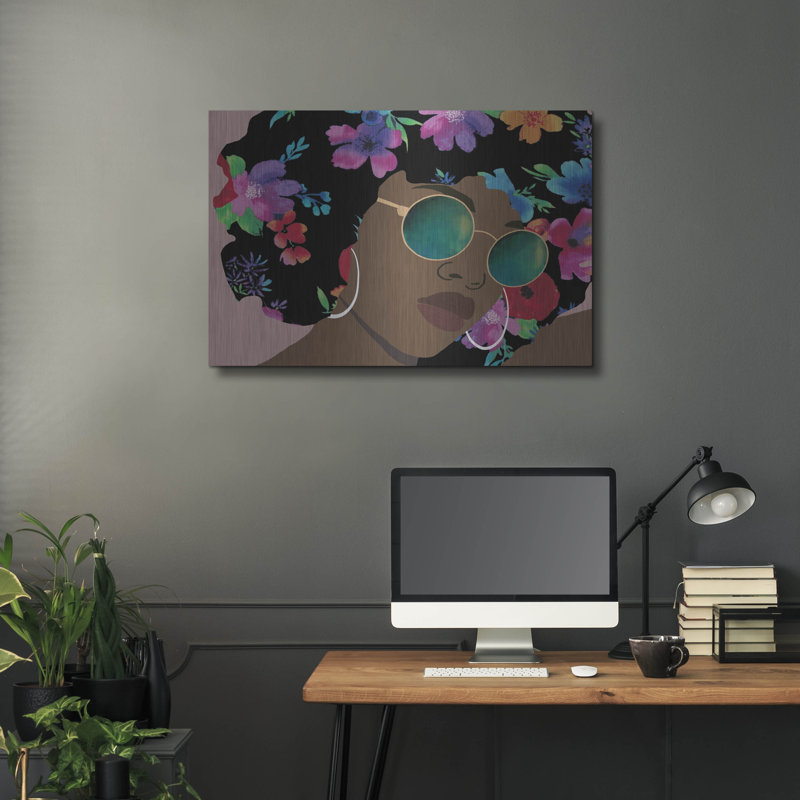  «Butterfly Diva 2» par Alonzo Saunders, art mural en métal, 36 po x 24 po, H 24 po x l 36 po
