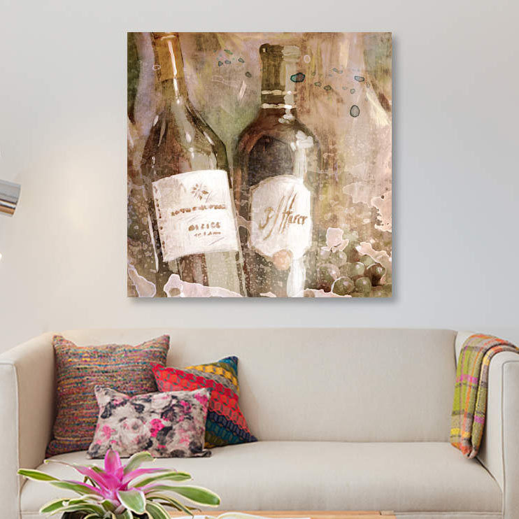 «Wedding Wine I», reproduction sur toile, H 12 po x l 12 po x P 1,5 po, Toile tendue, Pas de tapis
