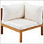 Ensemble de canapé d'extérieur à structure en bois avec coussins beiges Design exotique avec accessoires en métal robuste-1698164540