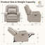Fauteuil inclinable électrique Zero zero clearence recliner  avec appui-tête réglable à deux moteurs, similicuir résistant aux rayures, recharge USB, beige-735082946
