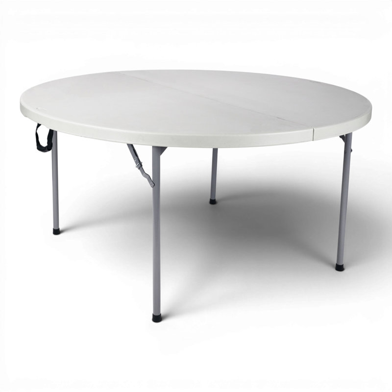 Demi-table pliante en plastique Frank, H 29,25 po x l 60 po x P 60 po
