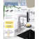 Single Handle Pull Out Kitchen Faucet With Unique 90° Swivel Sprayer Head In Three Function Modes