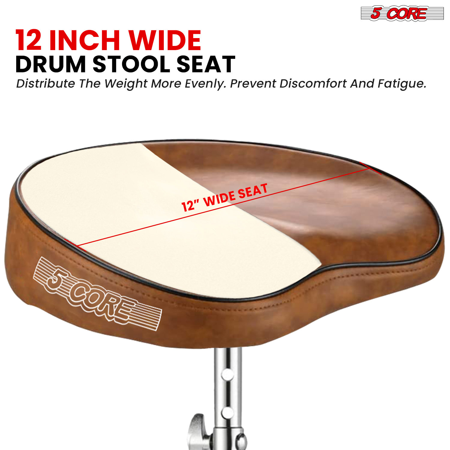 Wrought Studio 5 Core Drum Throne Padded Guitar Stool Height Adjustable ...