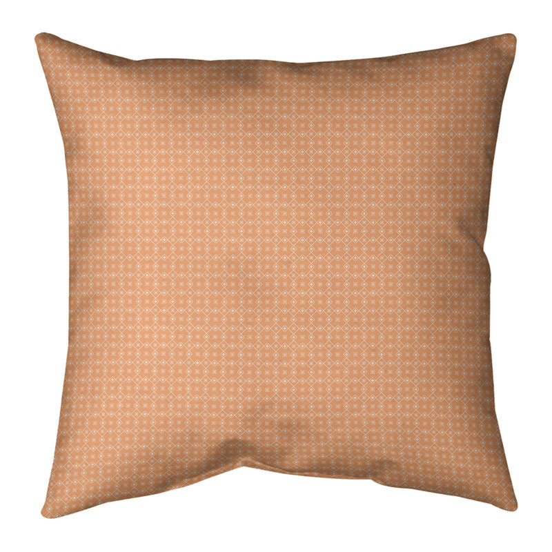 Housse de coussin Katelyn Elizabeth, 14 po x 14 po, Pas de bourre, Orange / blanc