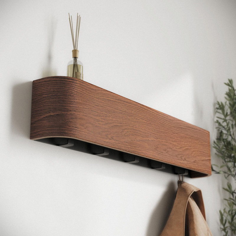 Wall-Mounted Coat Rack, Brown