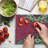 Ambesonne Mandala Cutting Board Large Size Eastern Boho Floral Multicolor