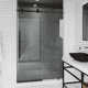 Elan E-Class 60-64" W x 76" H Sliding Frameless Shower Door with 3/8" Clear Glass