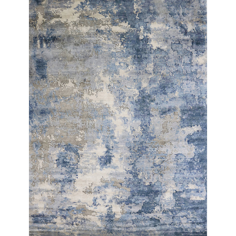 Himalayan Art Hand Knotted Abstract Area Rug, Rectangle 8' x 10'