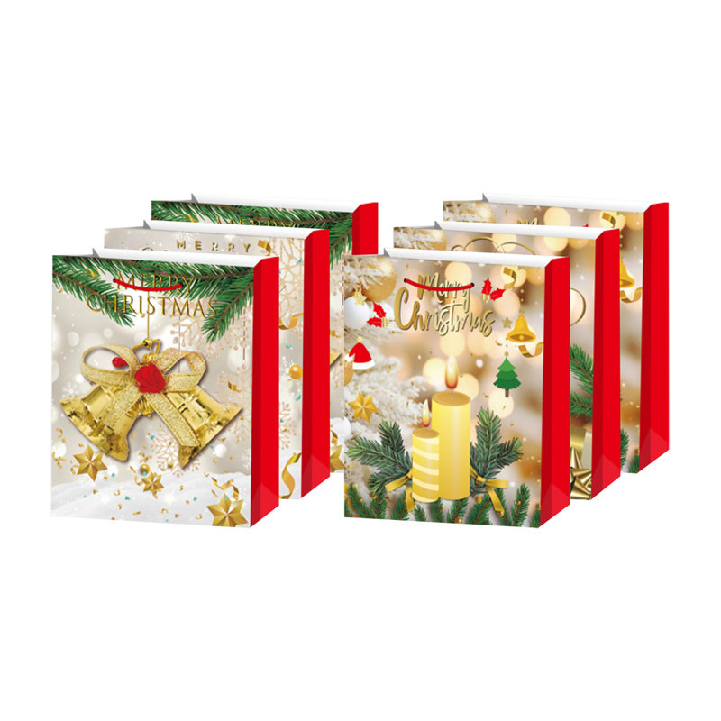 Sacs-cadeaux de Noël (Joyeux Noël) (assortis) (3Xl) - ensemble de 12