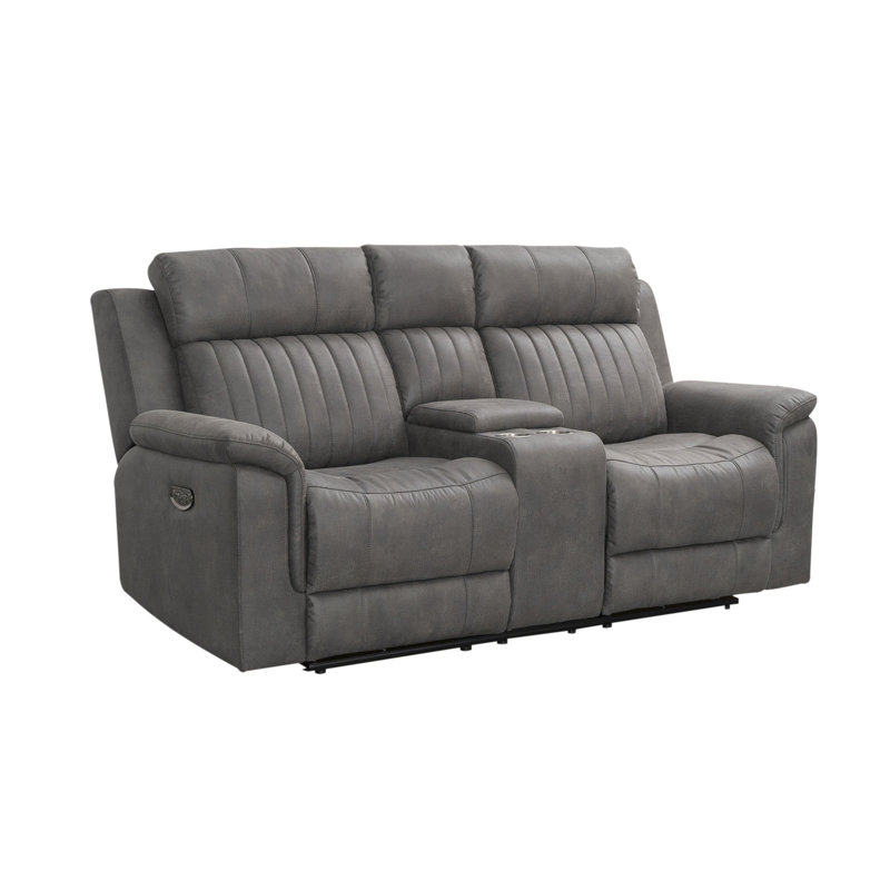 Andrew-James Upholstered 77'' Power Reclining Loveseat