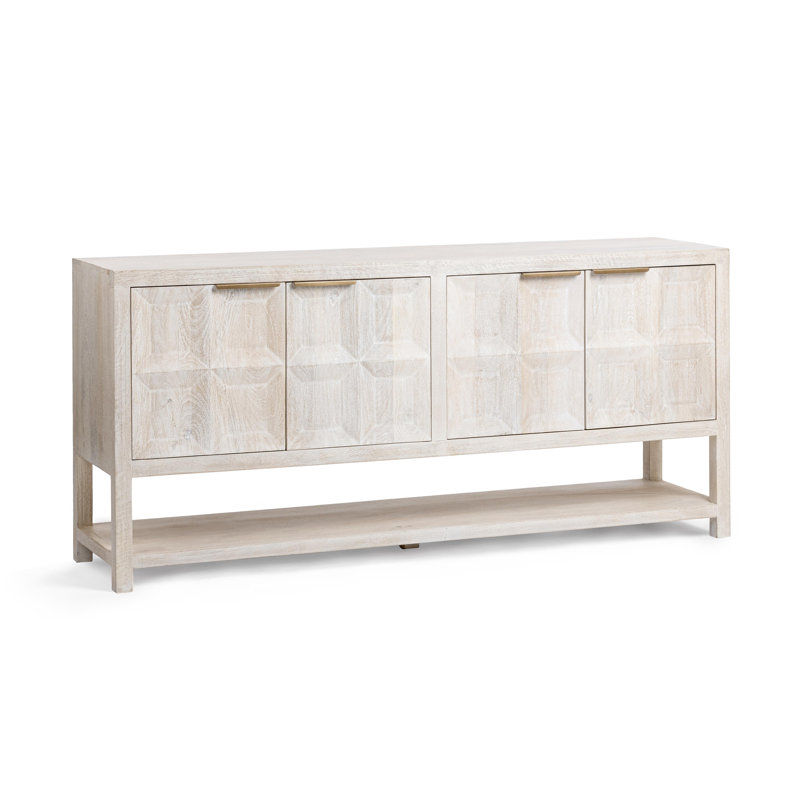 Costa Mango Wood Sideboard Cabinet, Cream