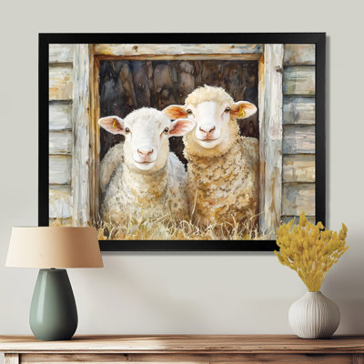 Besty Sheep Portrait At The Farm - Sheep, impressions sur toile