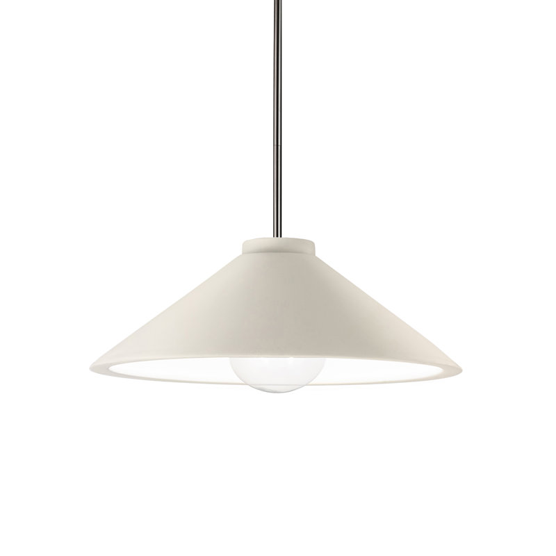 Leni Dimmable LED Single Light Pendant, Polished Chrome, Bisque
